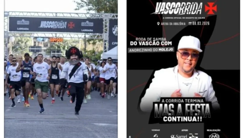 Andrezinho vai animar Arena da Amazônia com Roda de Samba após a Vascorrida em Manaus