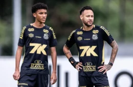 Neymar se envolve em confusão com Robinho Jr. durante treino do Santos