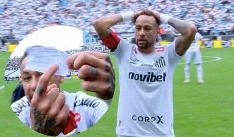 Em último jogo antes da convocação, Neymar vê Santos ser goleado e vive erro bizarro da arbitragem